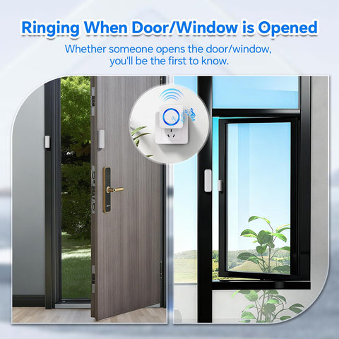 Satisure door sensor adhesive mount attached to a door.