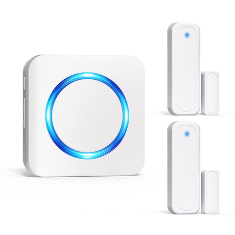 Satisure door sensor chime front view for home safety alerts.