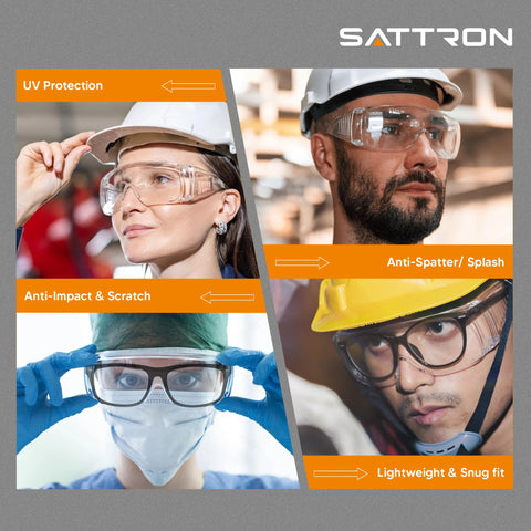 SATTRON dust and splash protection ideal for labs, workshops, and outdoor tasks.