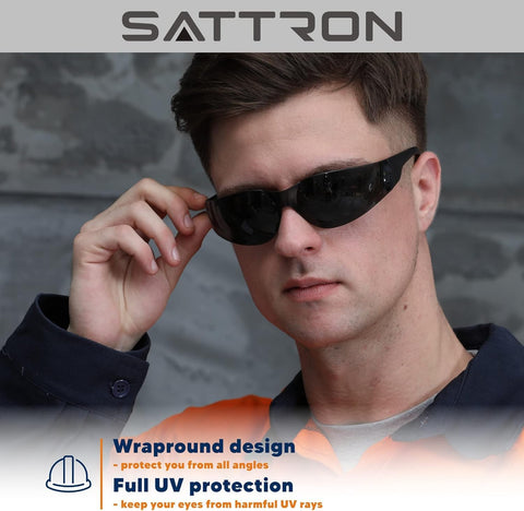 SATTRON polycarbonate lenses resist scratches and impacts.