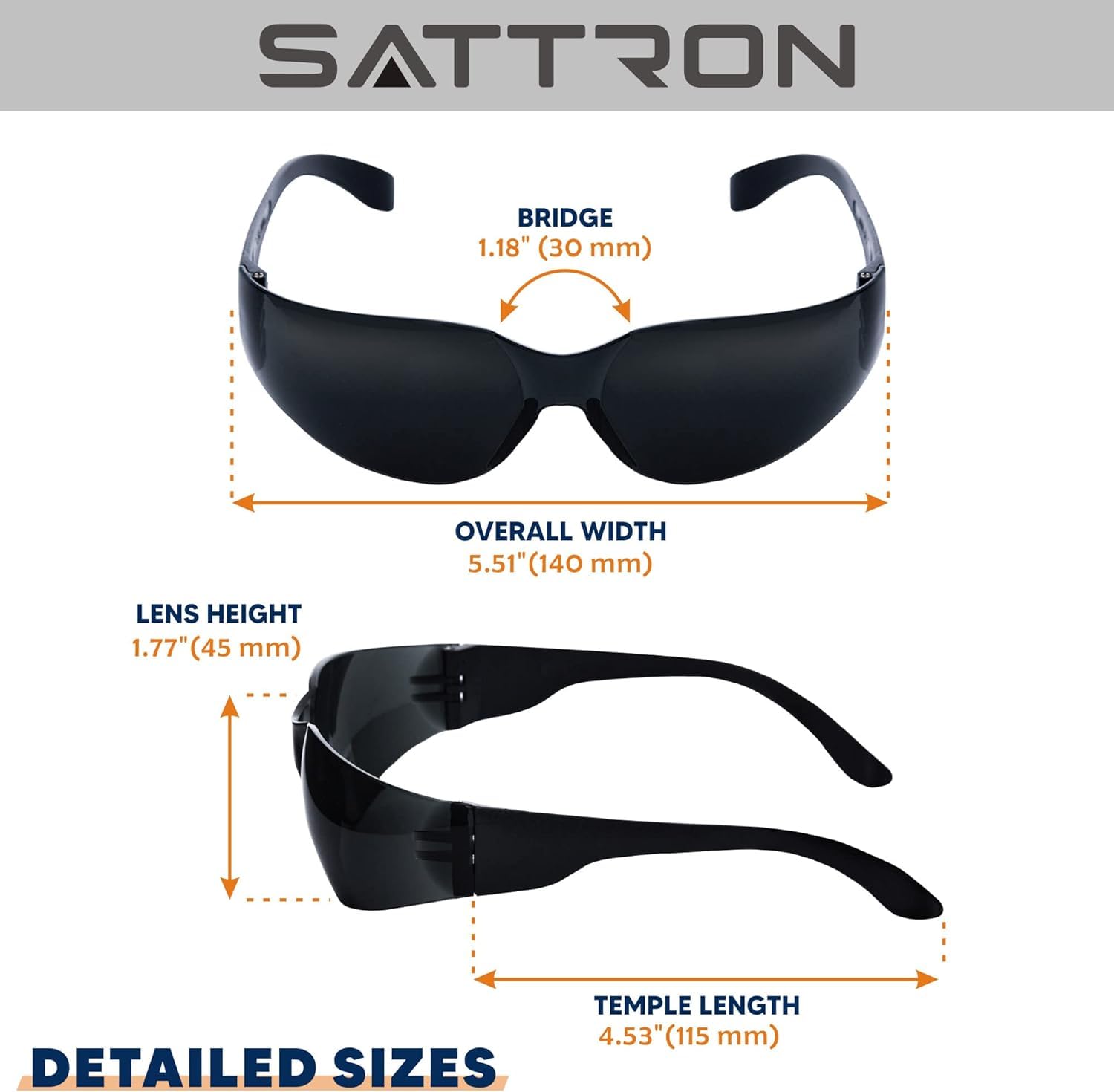 SATTRON glasses suit construction, outdoor work, shooting and more.
