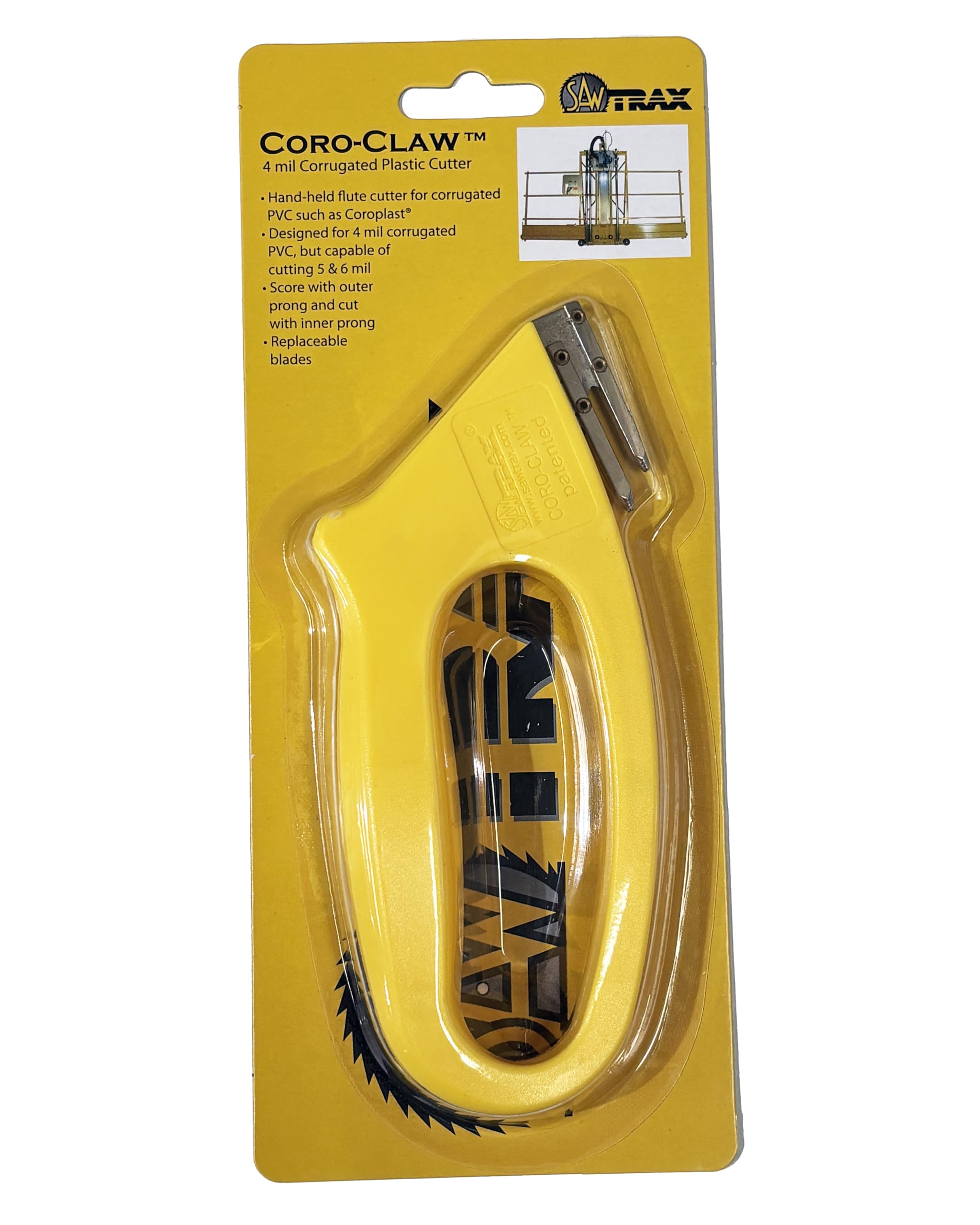 Saw Trax CCD4 Coro-Claw front view showing ergonomic grip for comfortable cutting.