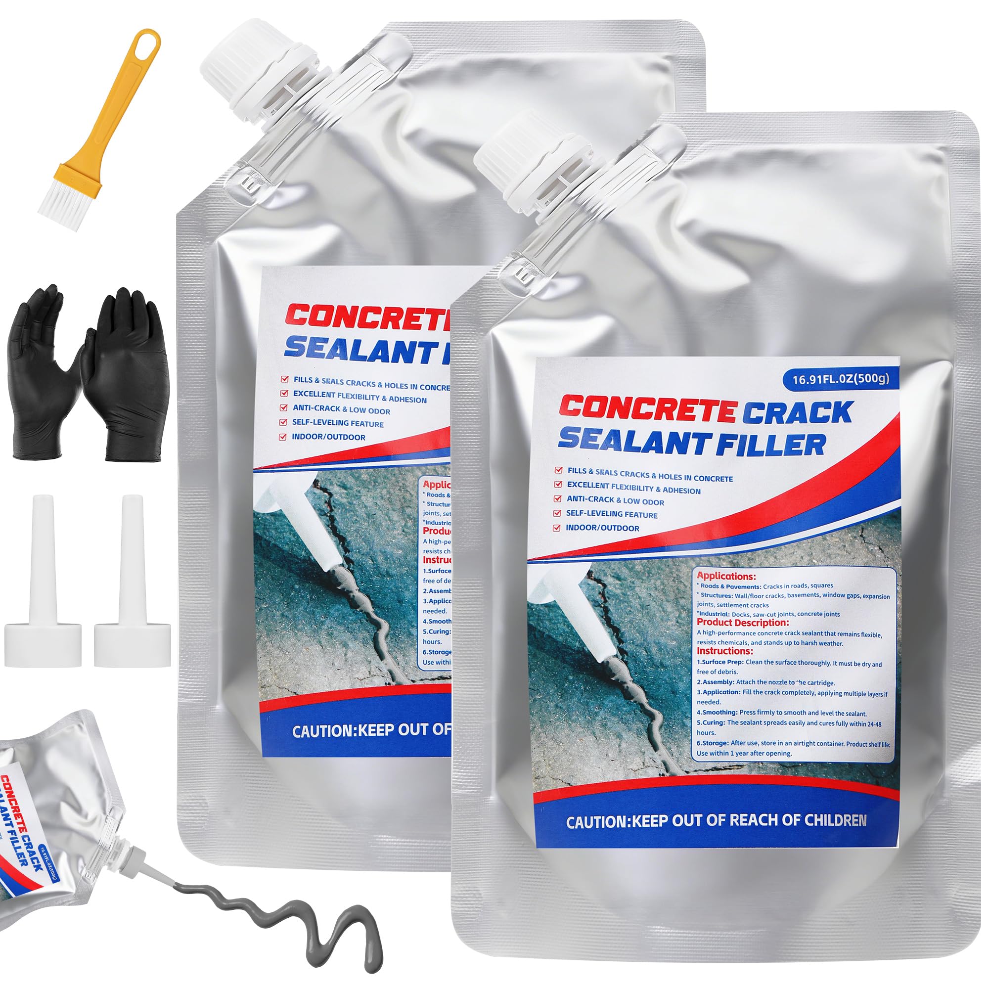 Sawoio concrete crack filler application kit for quick outdoor repairs.