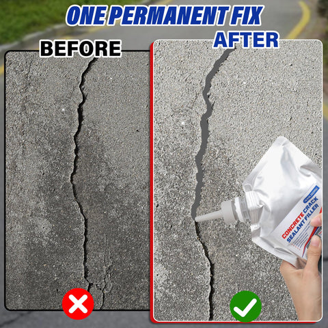 Sawoio concrete crack filler self leveling texture creates a smooth paintable finish.