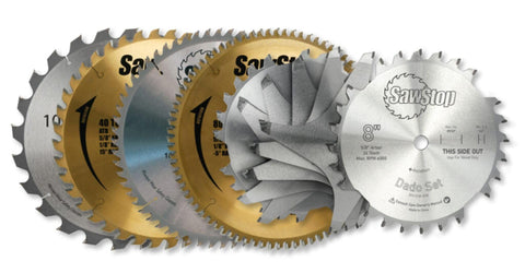SawStop Titanium Series ATB tooth profile designed for efficient wood cutting.