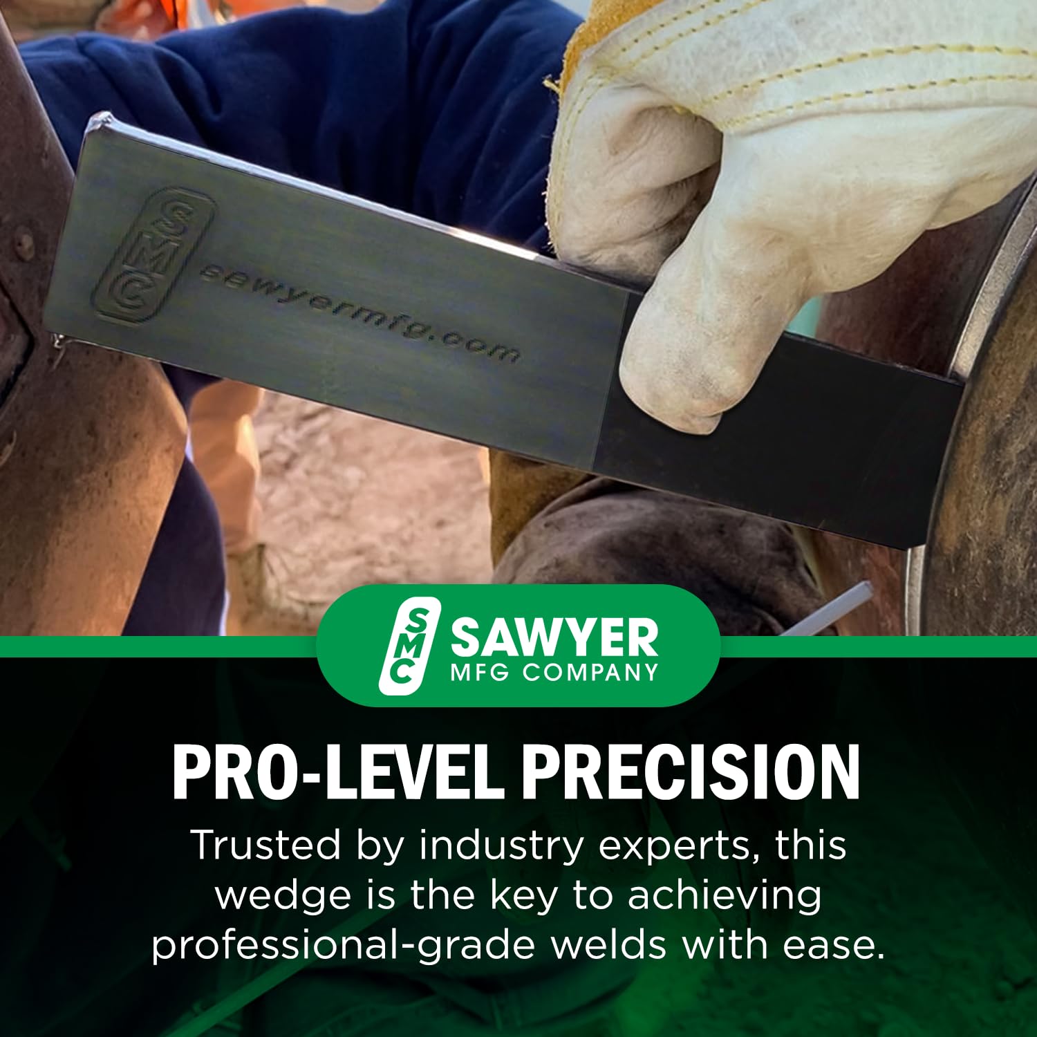 Sawyer Mfg Welding Wedge with tools demonstrates reliable spacing for metalwork.