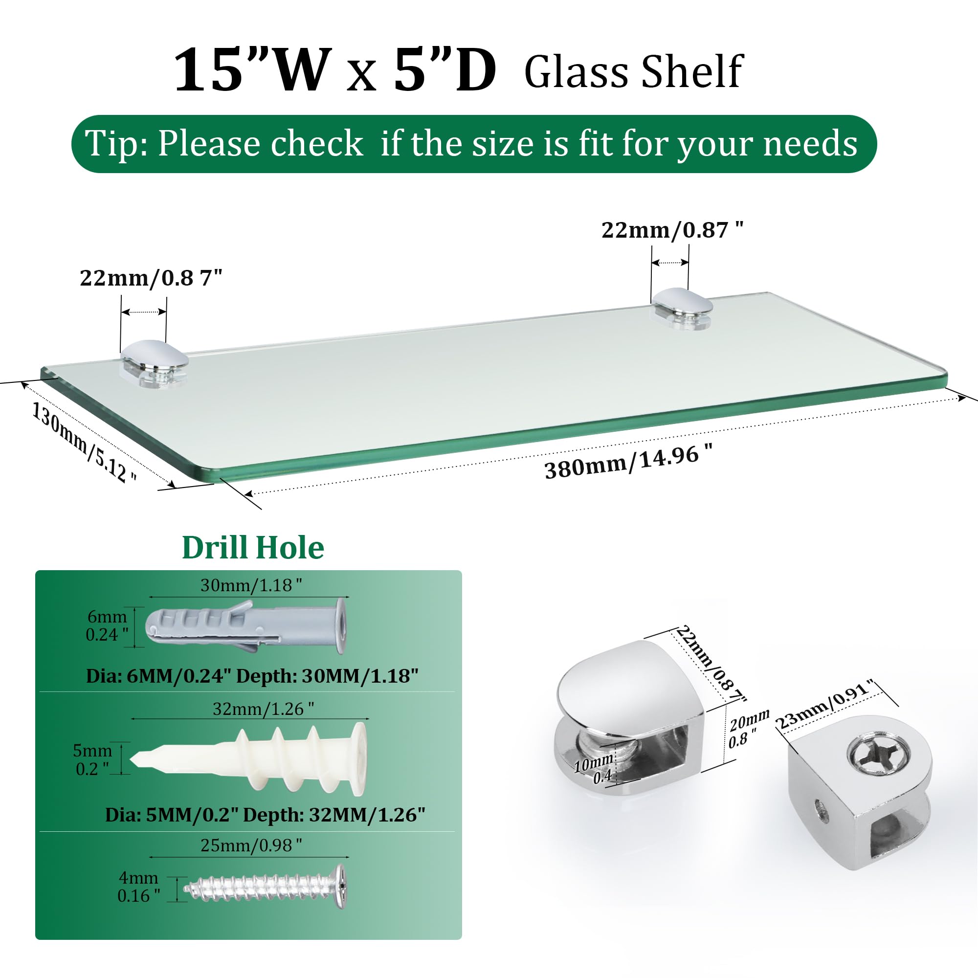 Sayayo bracket detail highlighting rustproof chrome finish and sturdy wall support