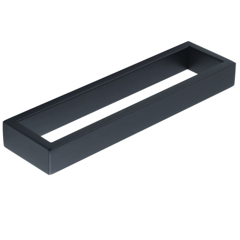 Sayayo matte black towel bar front view highlights a compact 10-inch rod for quick air drying.