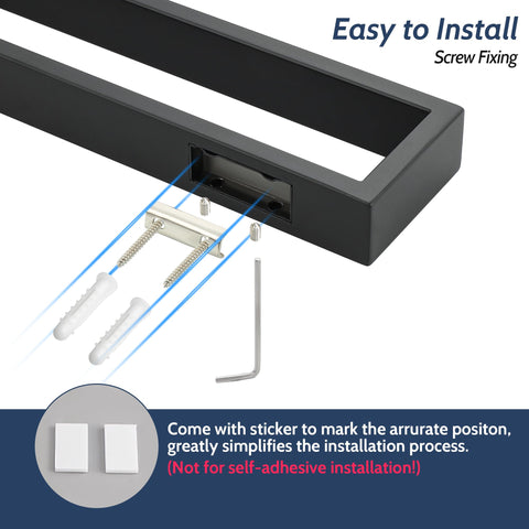Sayayo towel bar leaves space for efficient air drying between towels.