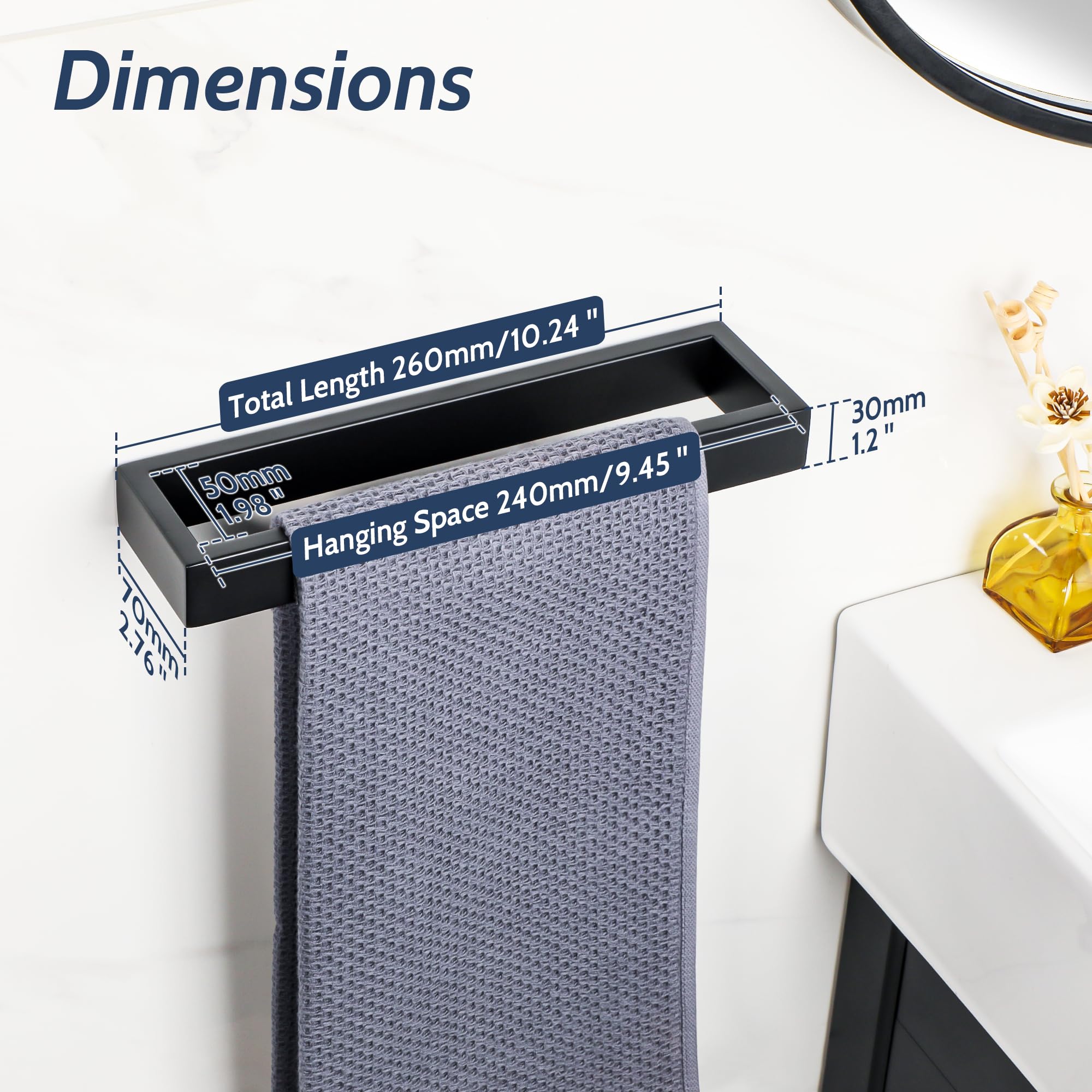 Sayayo horizontal or vertical installation offers flexible towel storage options.