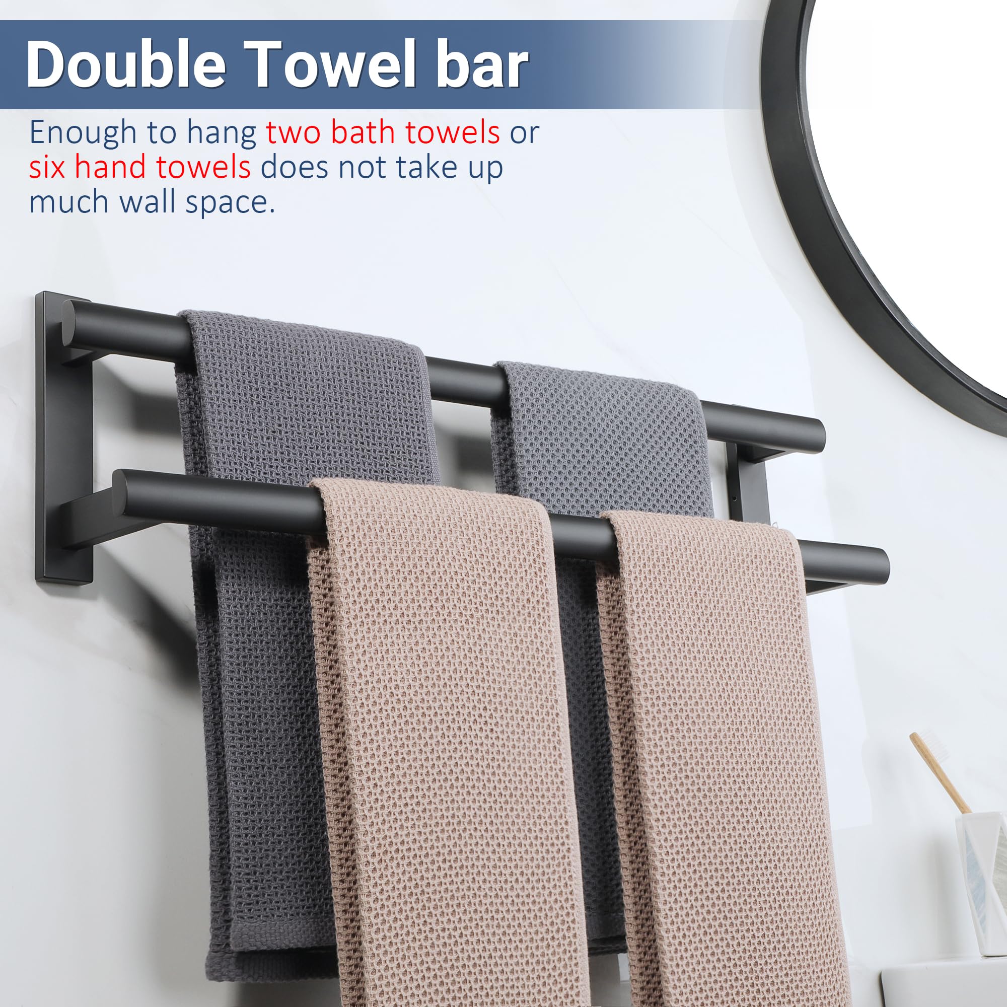 SAYAYO modern square-base towel rack with contemporary appeal.