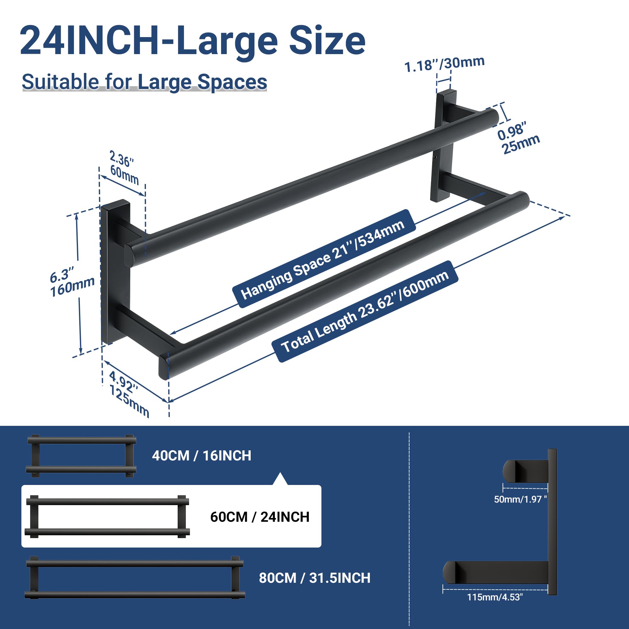 SAYAYO versatile towel bar suitable for bathroom, kitchen, and beyond.