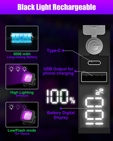 Sayitwill black light battery digital display indicating power level
