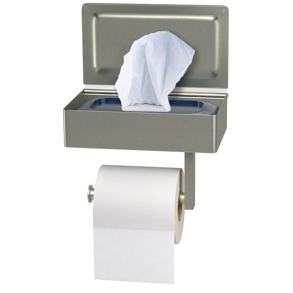 SAYONEYES brushed nickel toilet paper holder wall mount keeps rolls accessible and clutter-free.