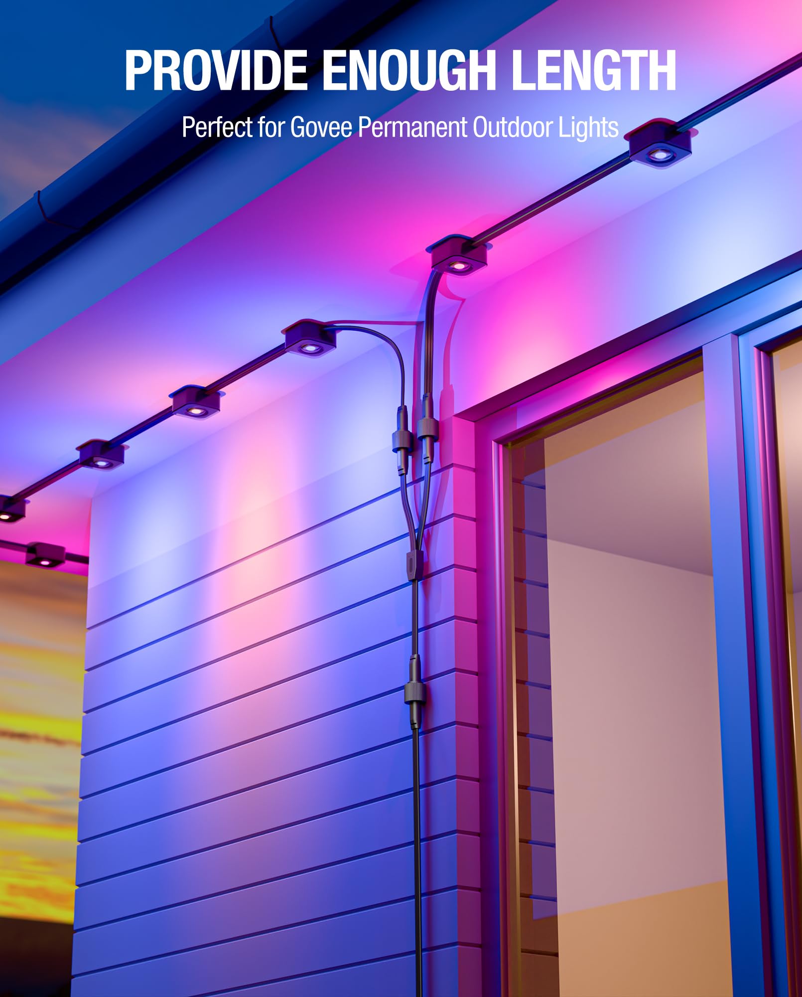 Saysolak 3m length extension enables precise placement of eaves or deck lighting.