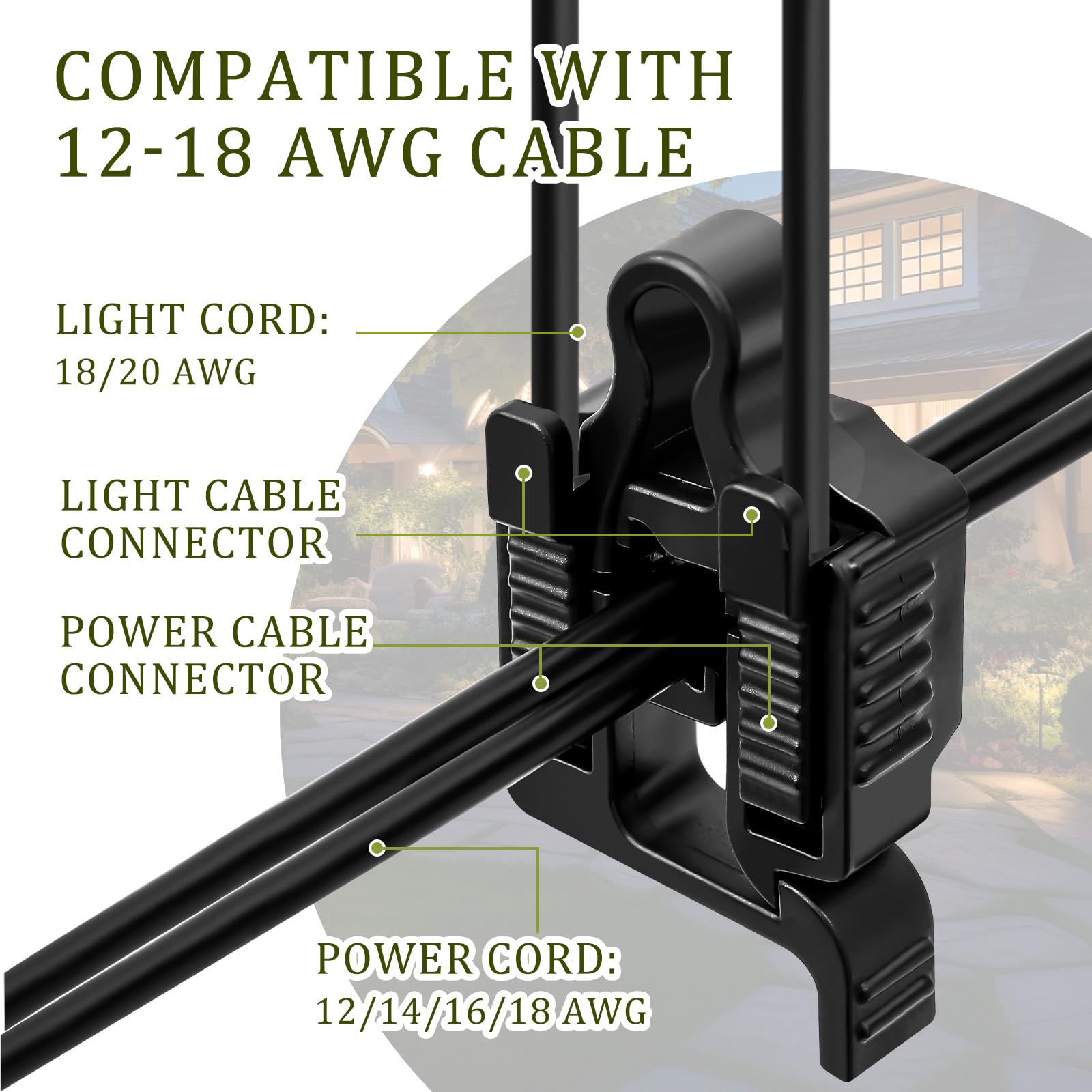 Saysurey compatibility with 12-18 AWG cables enables flexible landscape lighting wiring