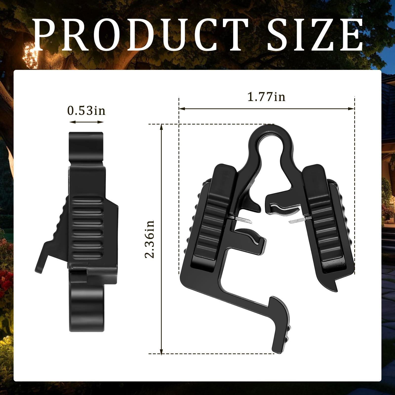 Saysurey installation image shows tool-free, fast setup for outdoor lighting projects