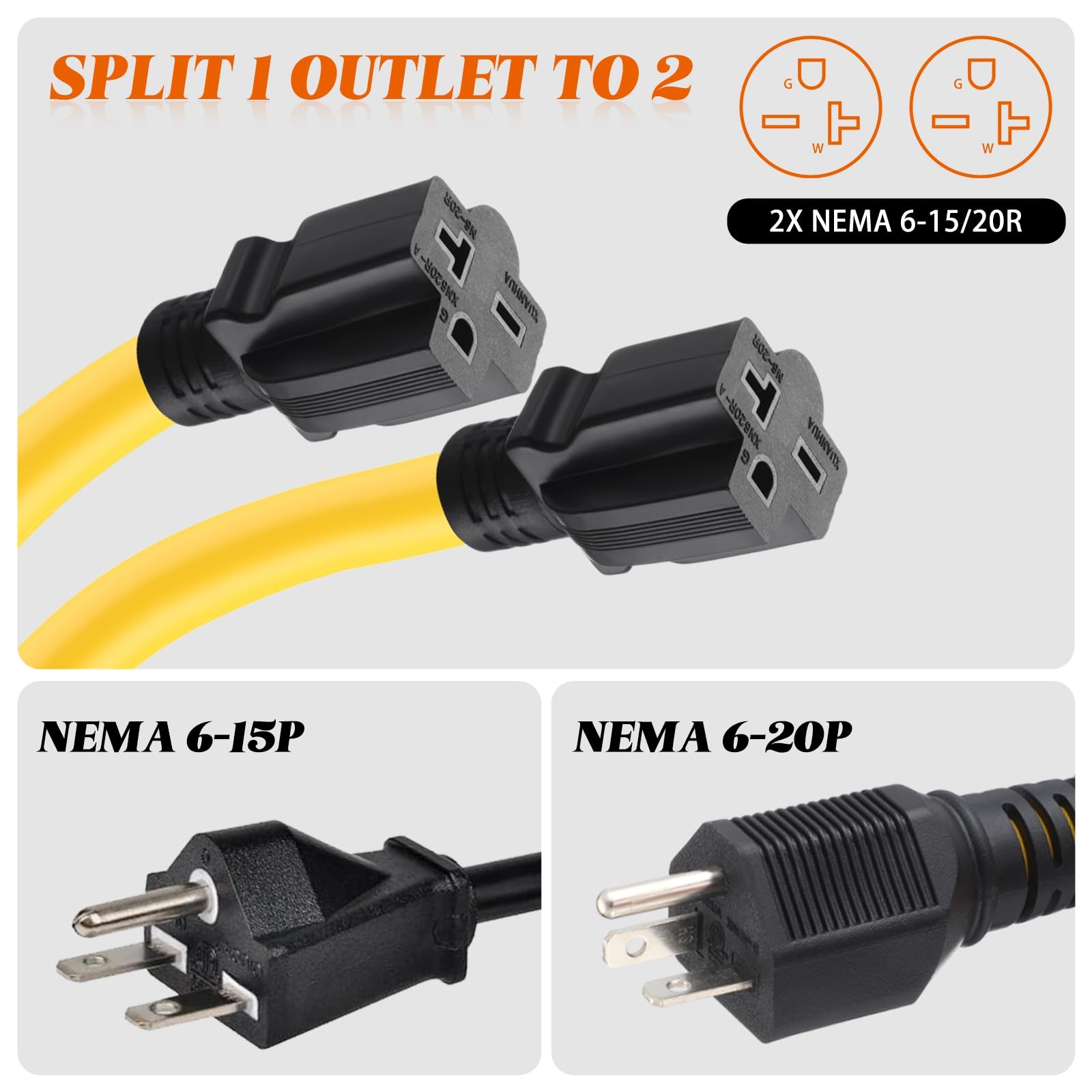 Saysurey includes 1 x NEMA 6-20 extension cord for immediate setup.