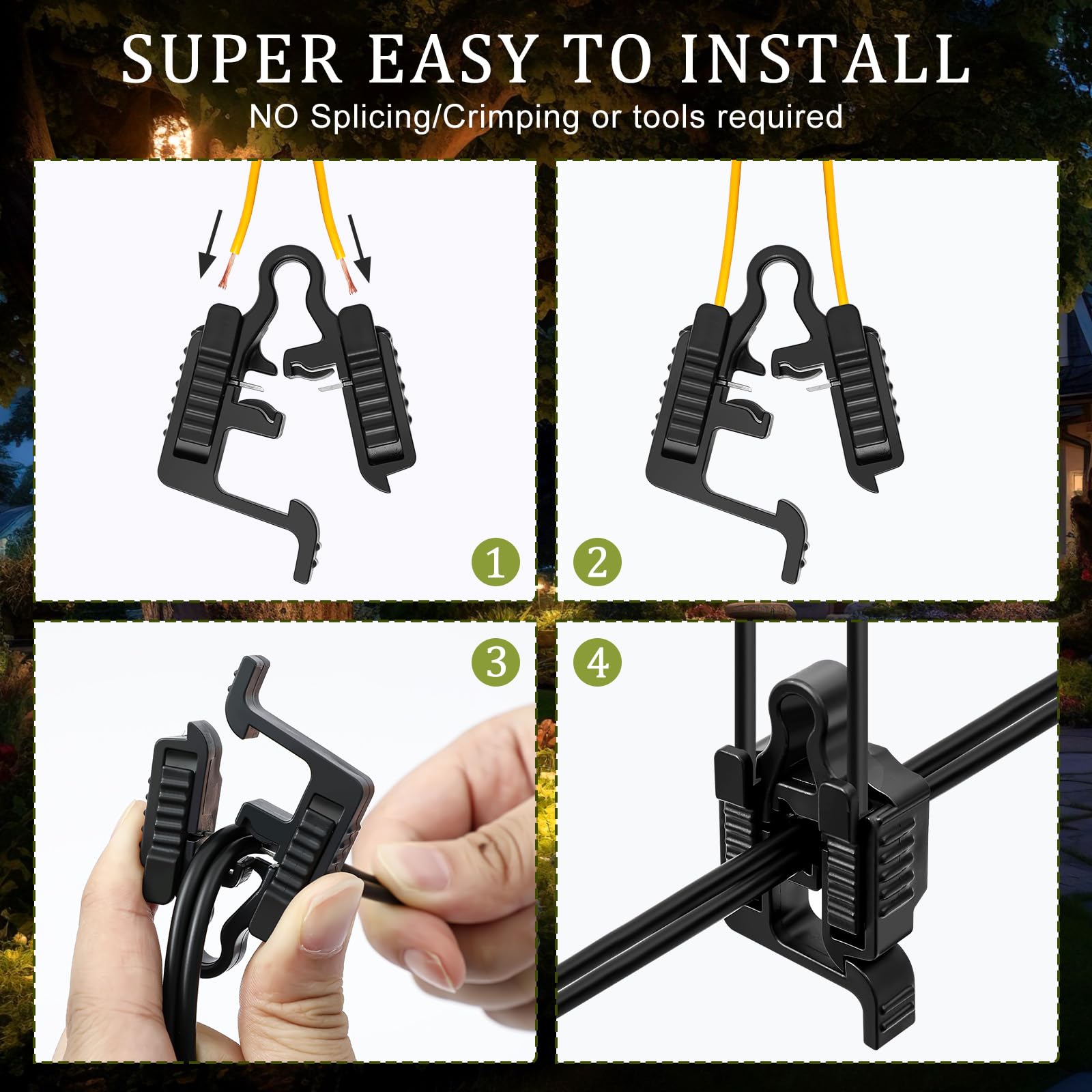 Saysurey weatherproof PBT body resists harsh outdoors for durable lighting connections