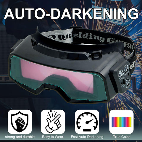 Saysurey welding glasses with two sensors for quick response.