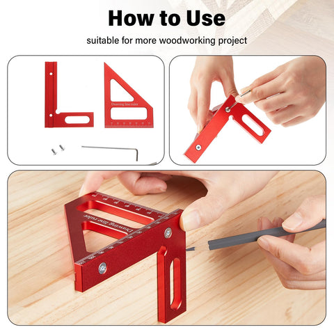 Saysurey woodworking ruler with stop notch for repeatable measurements