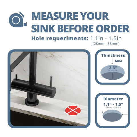Sben sleek countertop design keeps sink area tidy.
