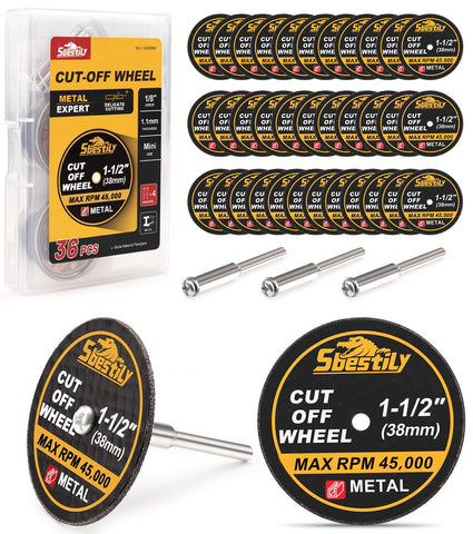 Sbestily 1-1/2 inch cut-off wheel disc for precise corner cutting in tight spaces.