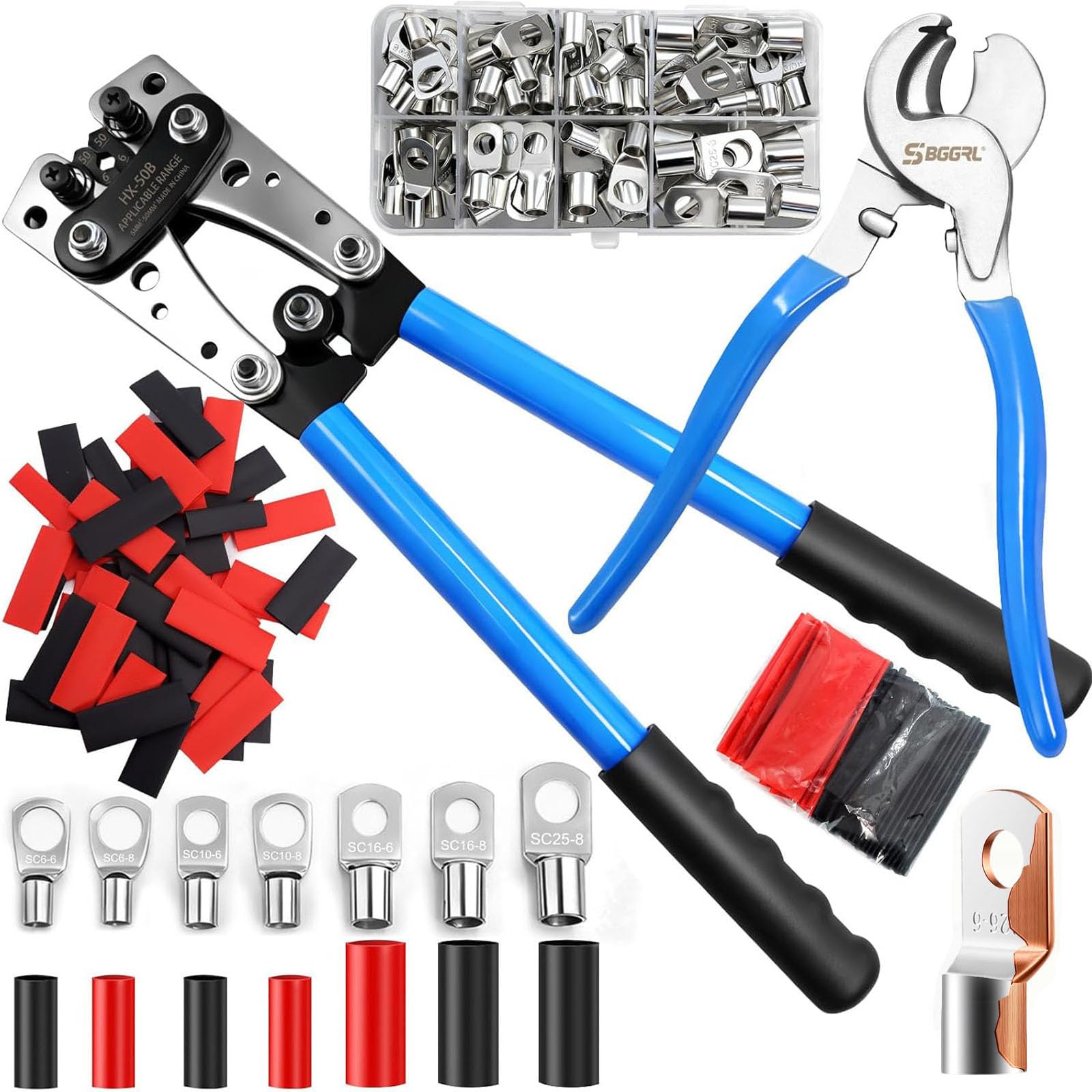 SBGGRL battery terminal crimper tool for secure automotive wiring connections.
