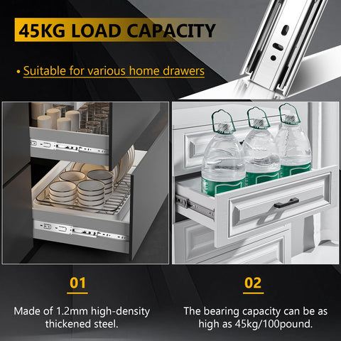 SBUUBKI side-mount slide installed inside a cabinet for sturdy support.