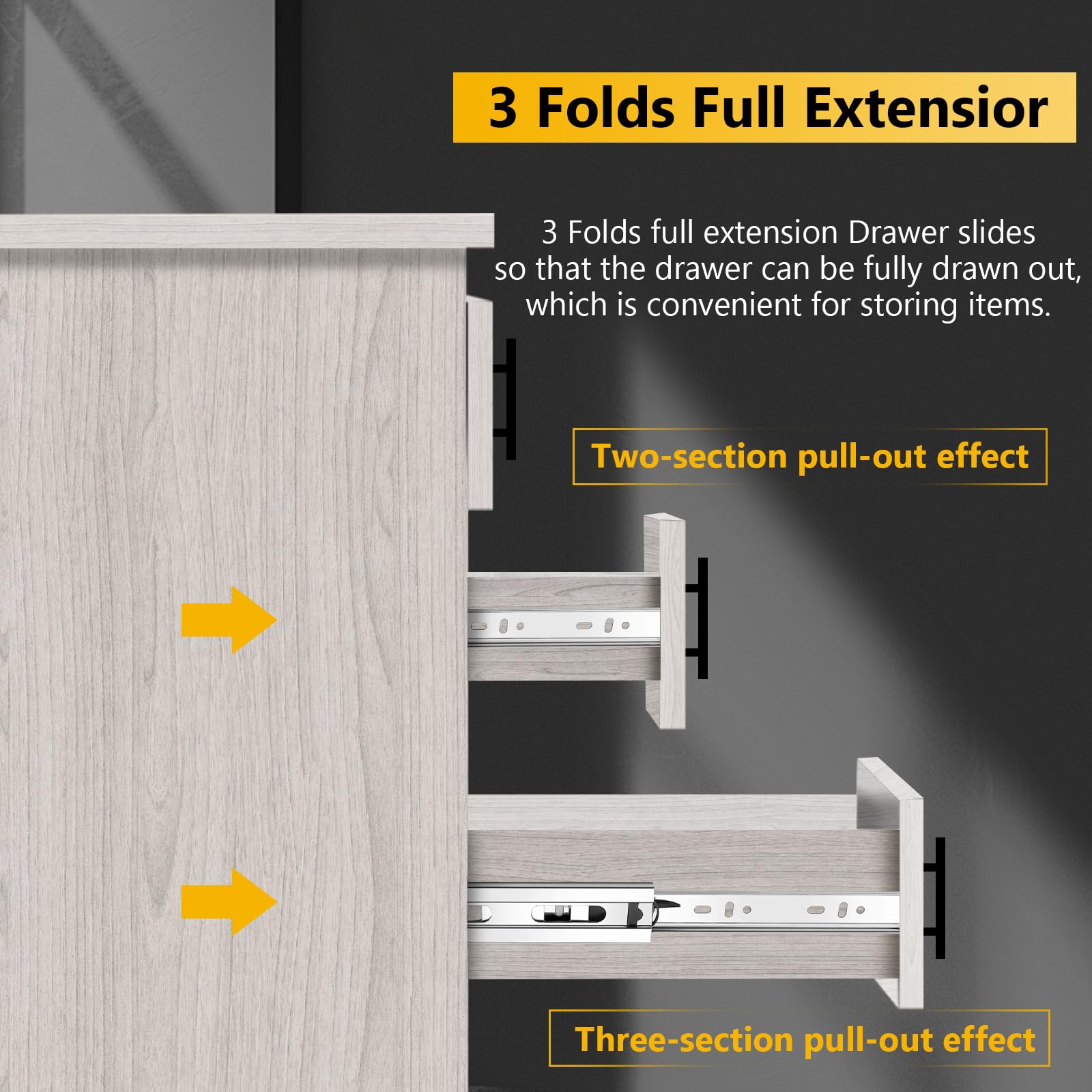 SBUUBKI side-mount drawer slides with screws ready for installation.