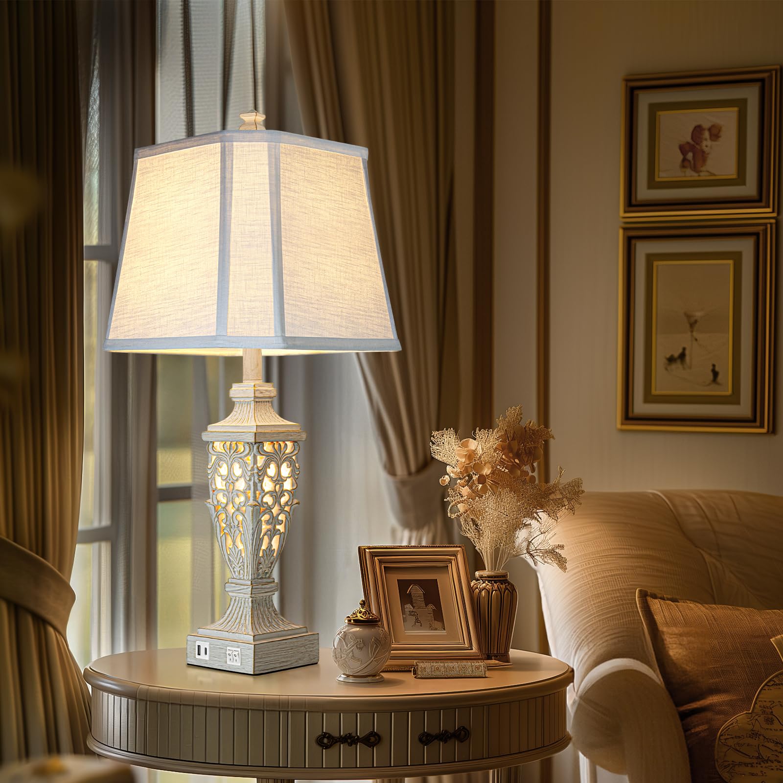 Scenekoy 28-5 inch lamp dual switches for flexible lighting