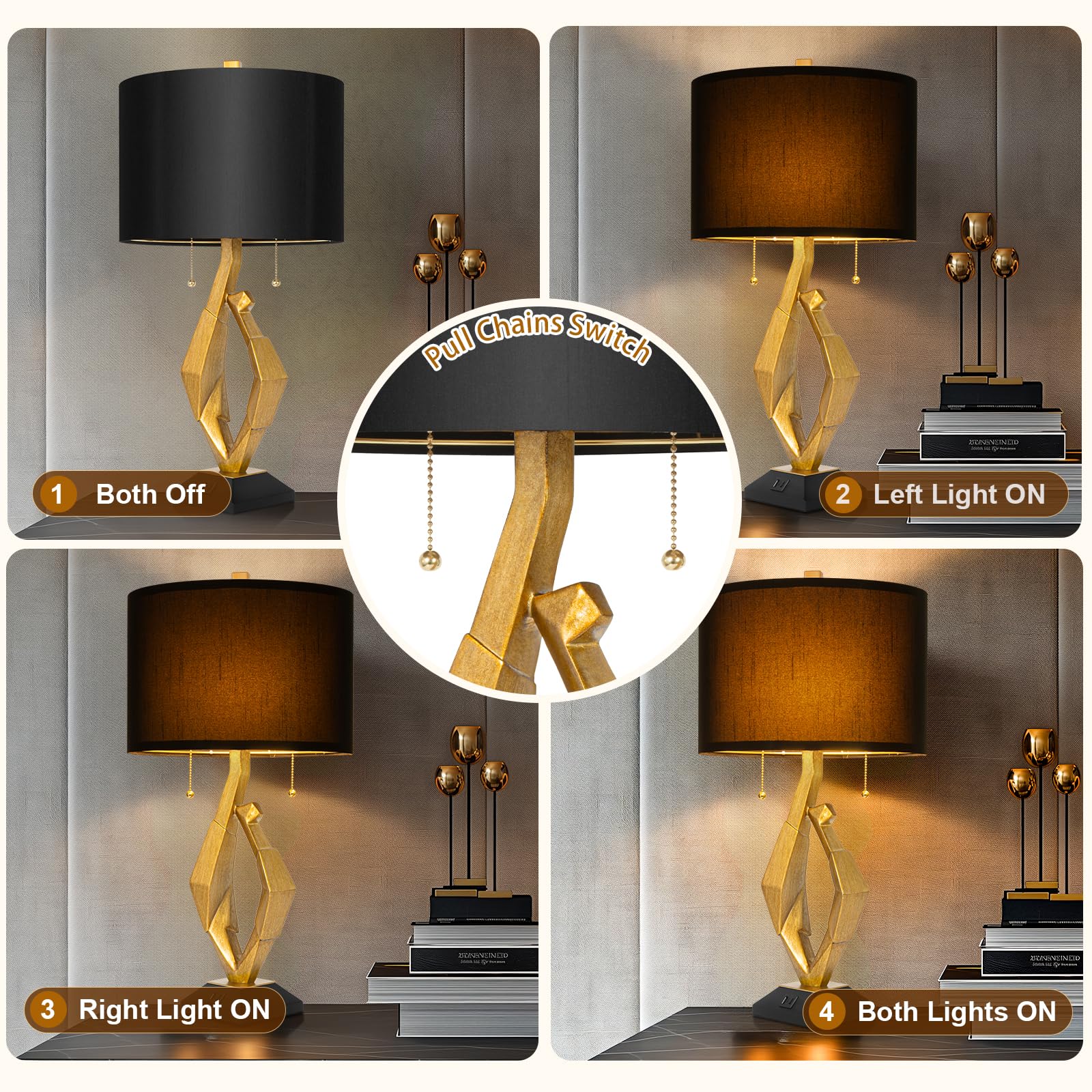 Scenekoy dual pull-chain switch lamp offers flexible mood control