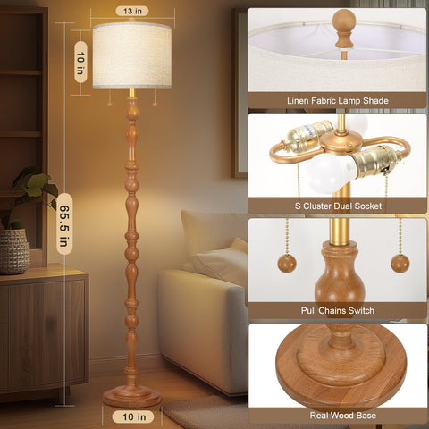 Scenekoy dual switch floor lamp offering flexible left right lighting