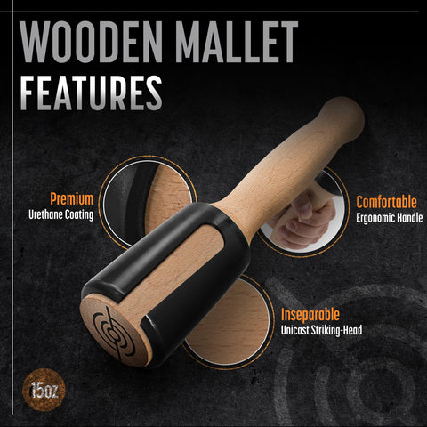 Non-marring urethane head protects chisels and gouges