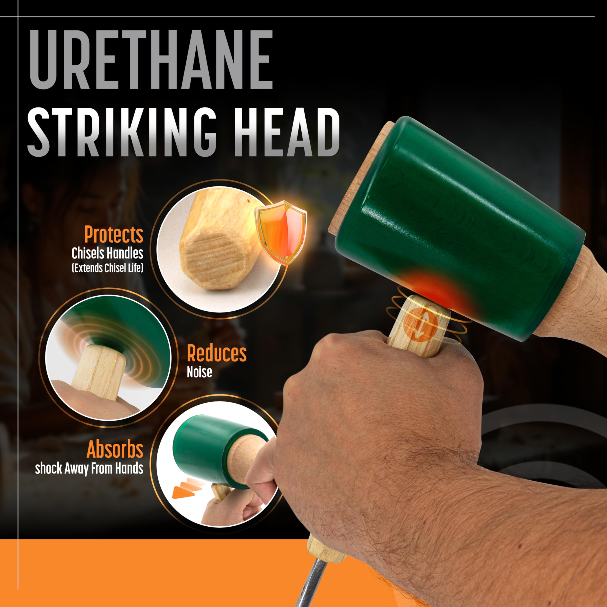 Schaaf Tools 15oz mallet enhances dovetail joinery with controlled strikes.