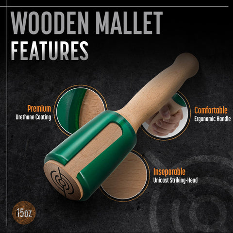 Schaaf Tools 15oz mallet ideal for precise mortise cutting with balanced blows.