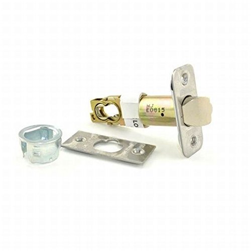 Schlage 16211 deadlatch with Opti triple faceplate, Satin Chrome, for versatile backset compatibility