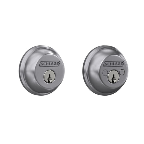 Schlage B62 N 626 deadbolt exterior key entry for strong security.