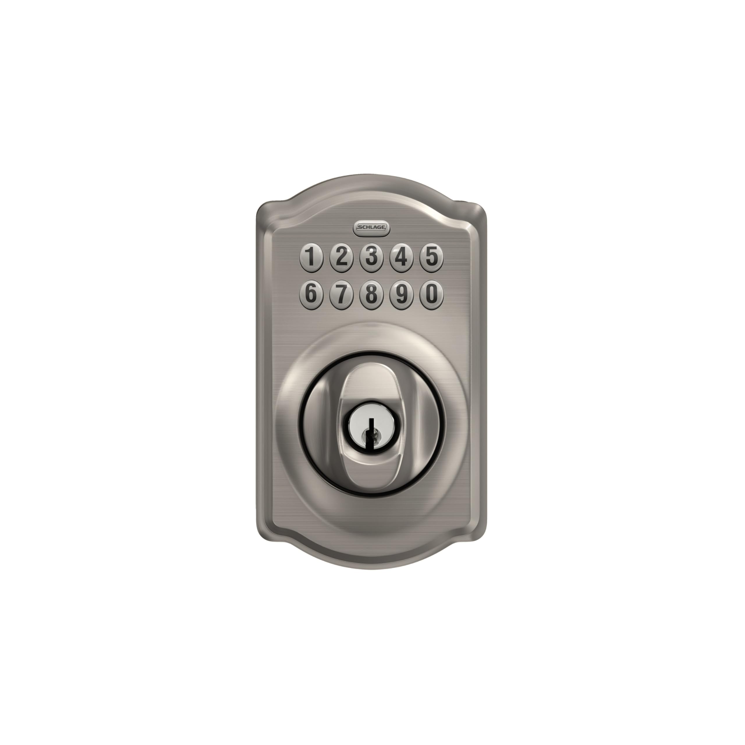 Schlage BE365 Camelot installation photographed with screwdriver for easy setup