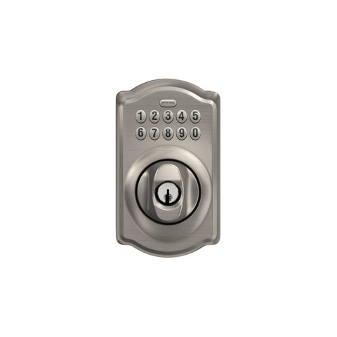 Schlage BE365 Camelot installation photographed with screwdriver for easy setup
