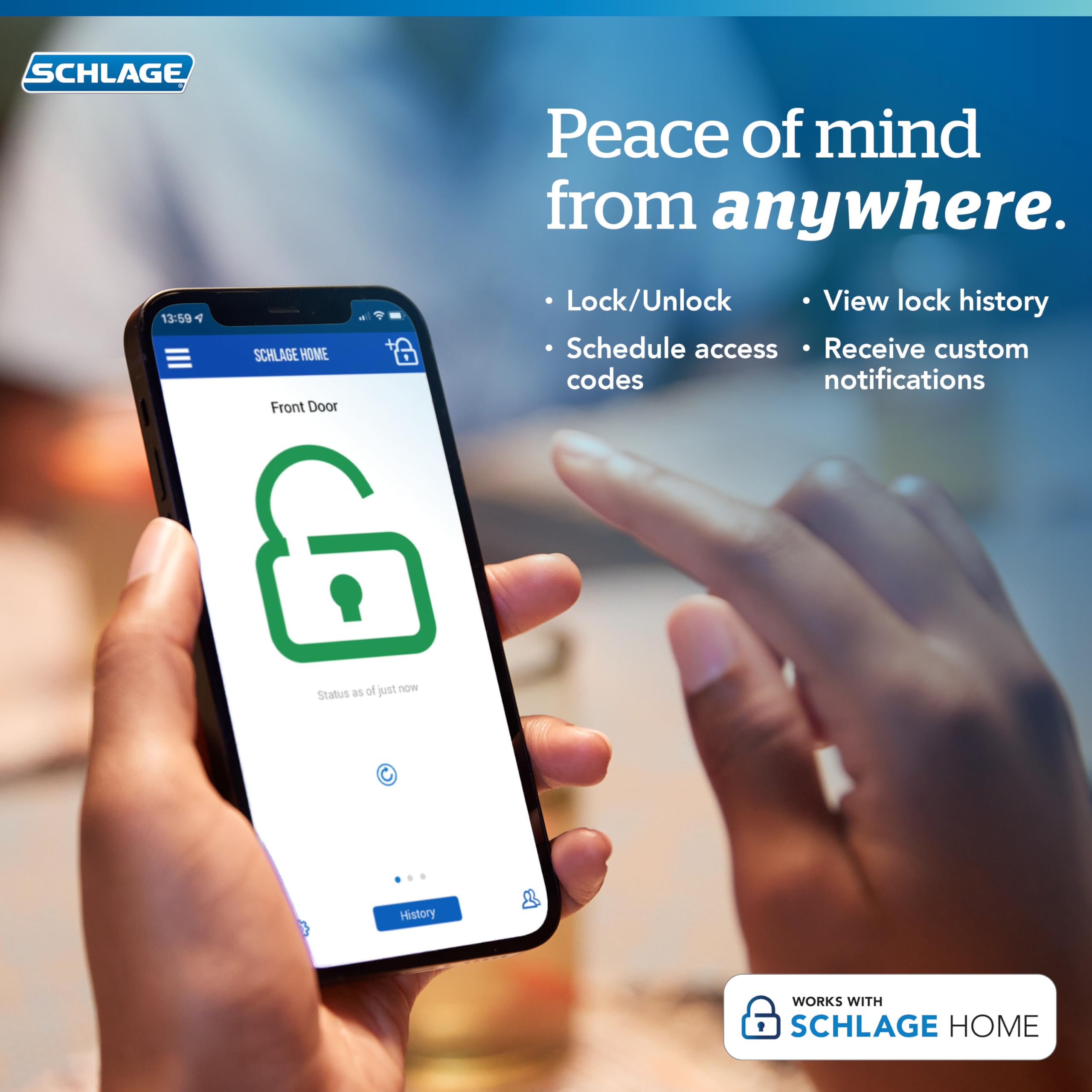 Schlage Encode includes a physical backup key for reliability.