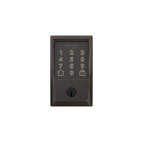Schlage Encode battery indicators on keypad and app.