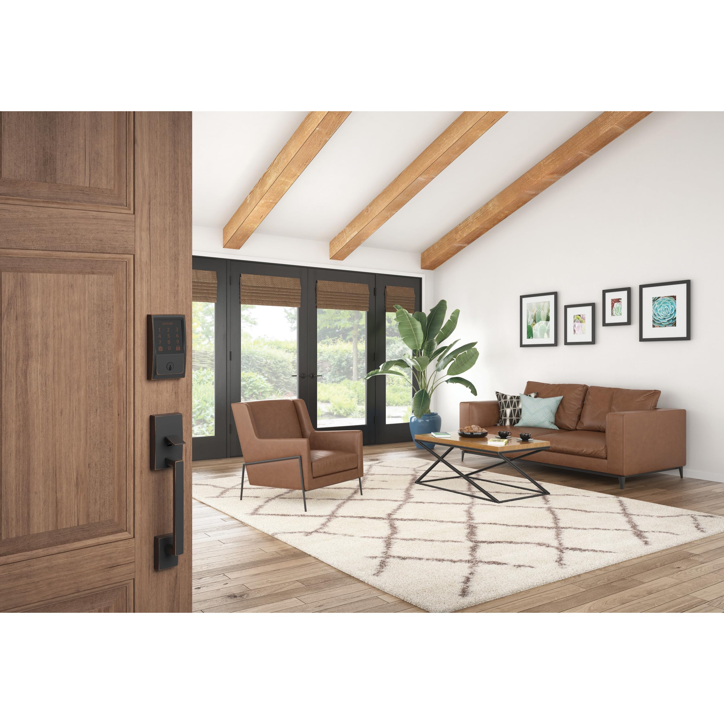 Schlage Encode installation with screwdriver—no wiring required.