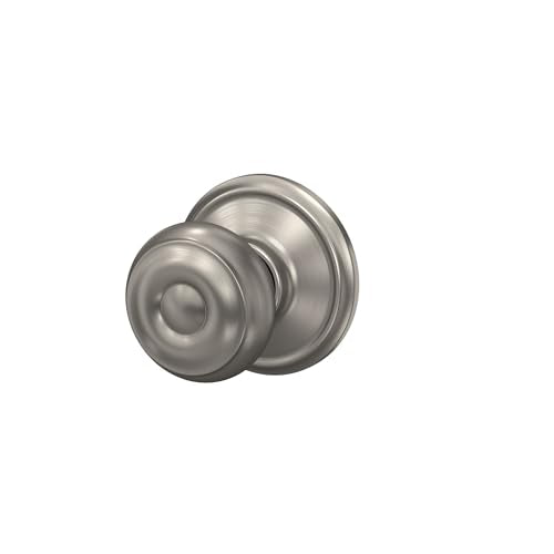 Durable satin nickel finish on Schlage F10 GEO 619