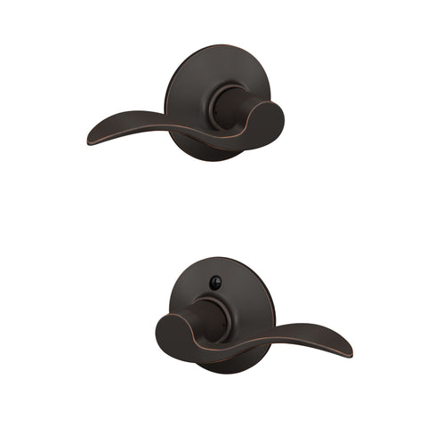 Schlage F10 V ACC 716 reversible lever for left or right doors.