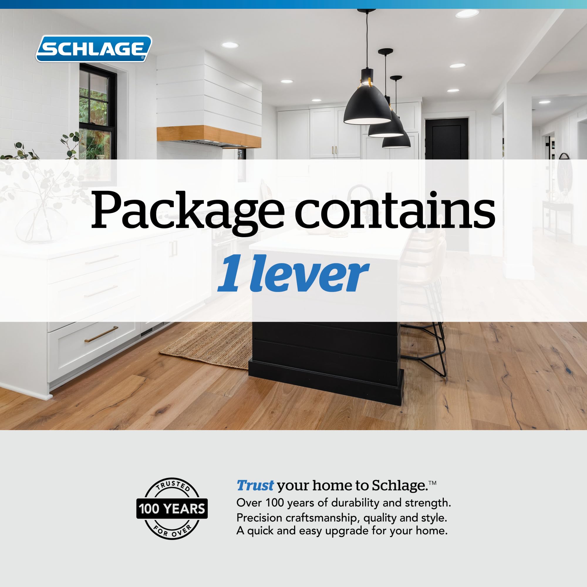 Schlage left-handed orientation on hinge side aids proper alignment.