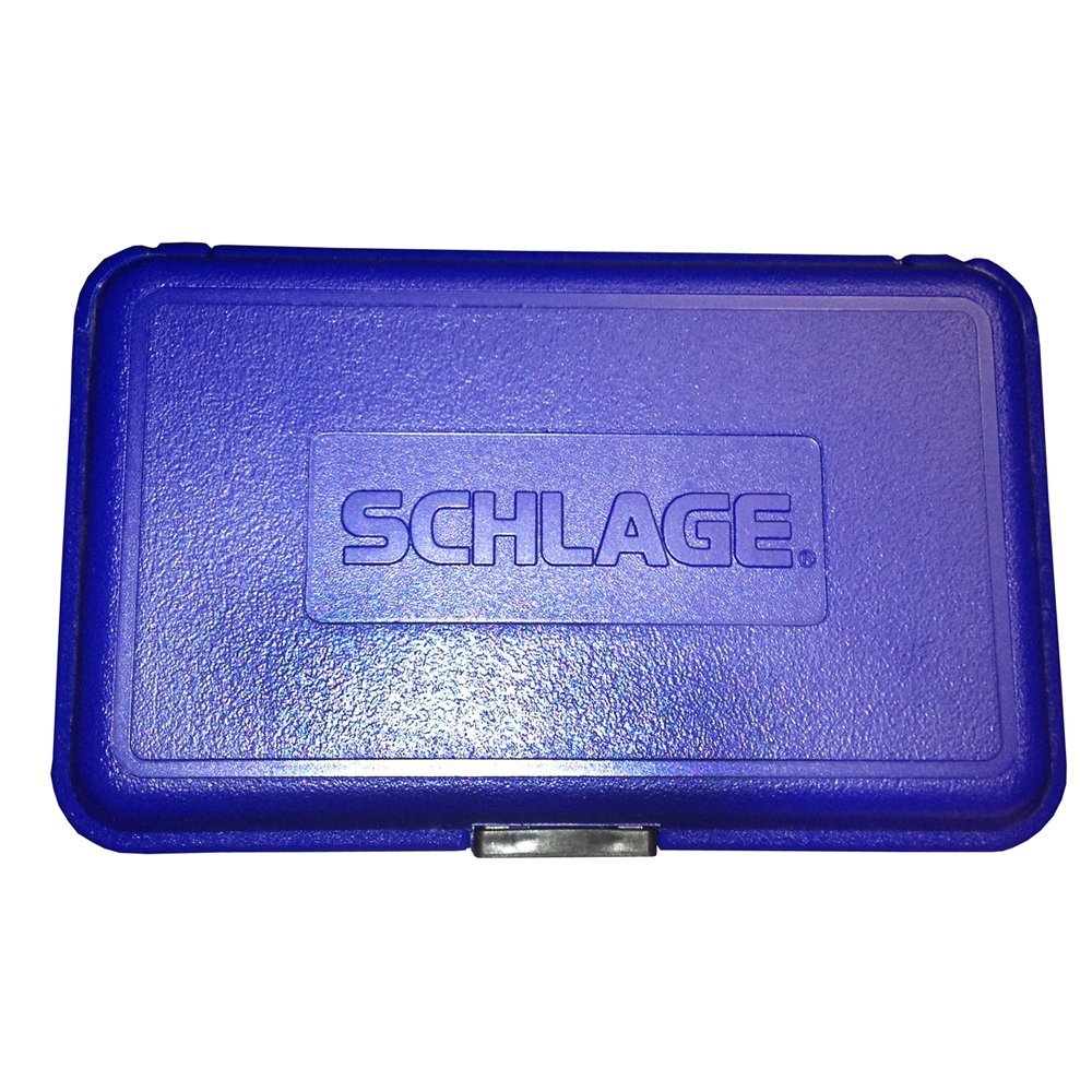 SCHLAGE lightweight carrying case keeps pins and tools neatly organized on the go.