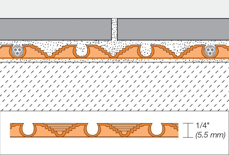 Schluter Ditra-Heat 15-year warranty available when installed per guidelines.