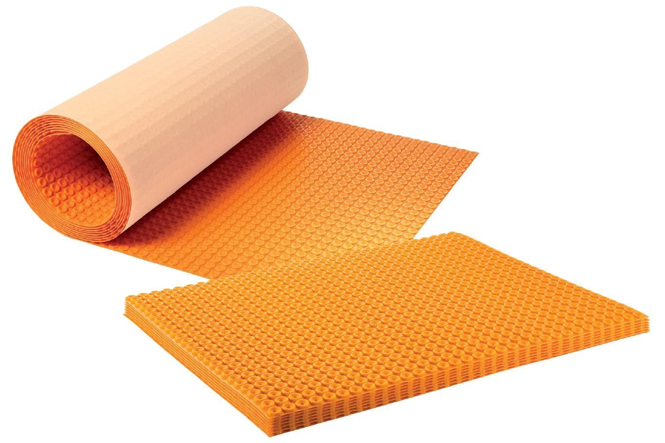 Schluter Ditra-Heat uncoupling feature protects tile and grout from movement.