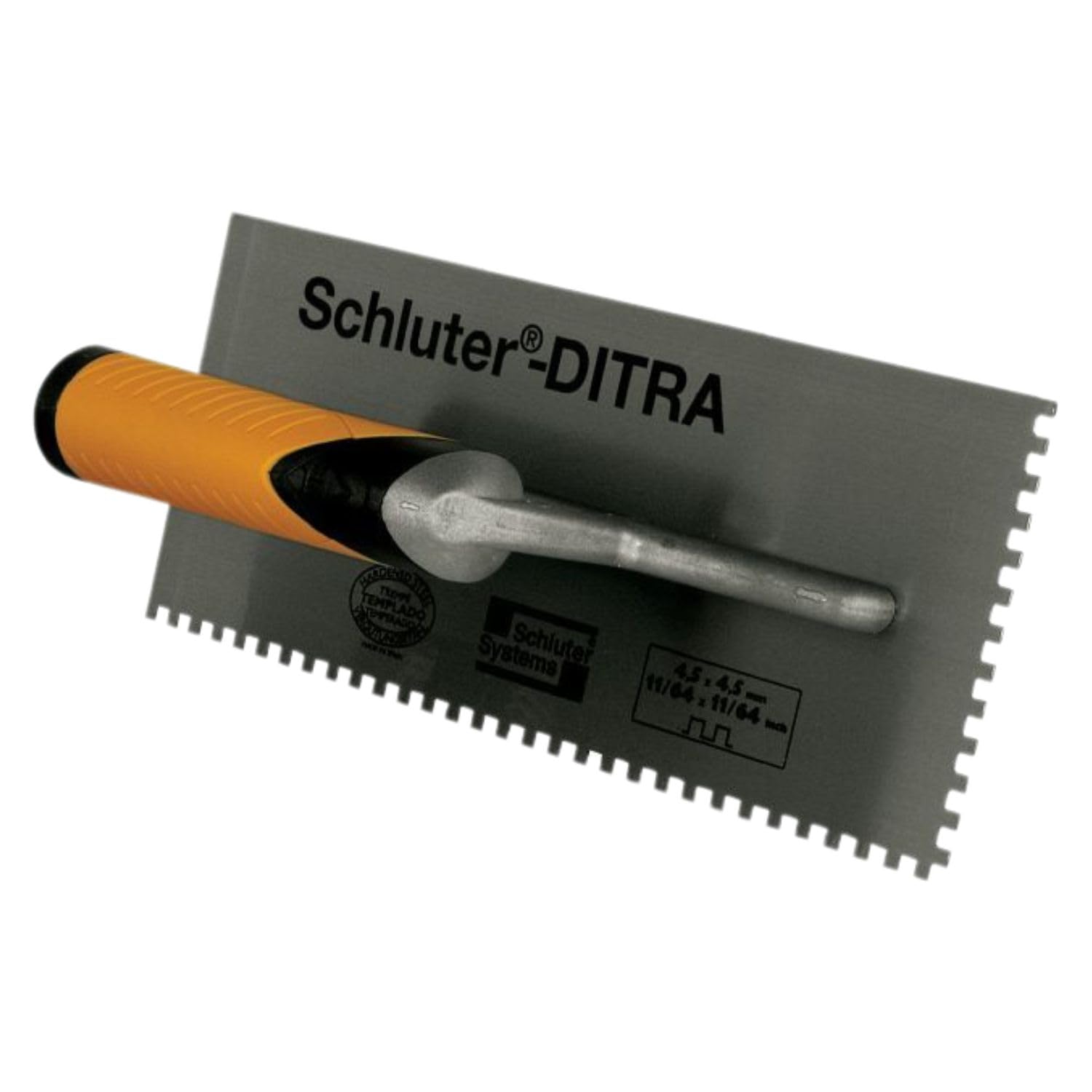 Schluter DITRA square-notch trowel enables precise adhesive application for Ditra installations